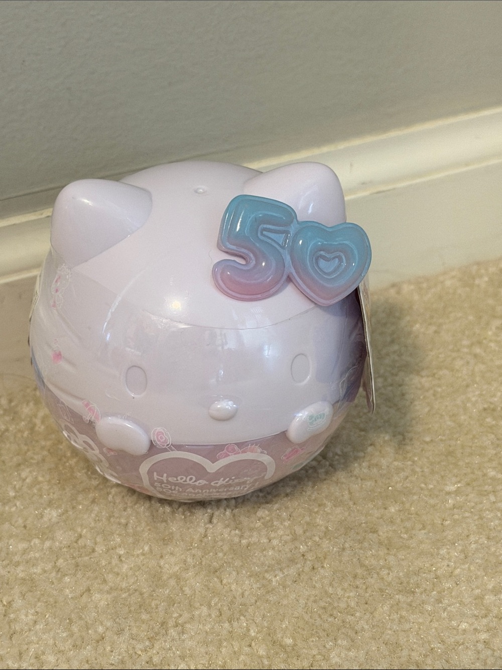 Hello Kitty Pastel Pink Collector Capsule with Blue-Pink '50' Accent